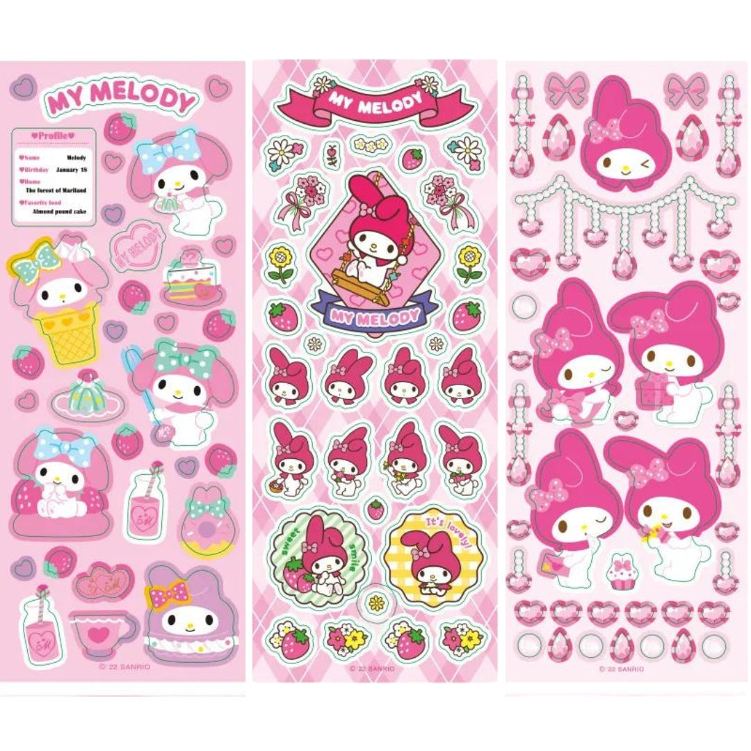 My Melody 3pcs Stickers Pack