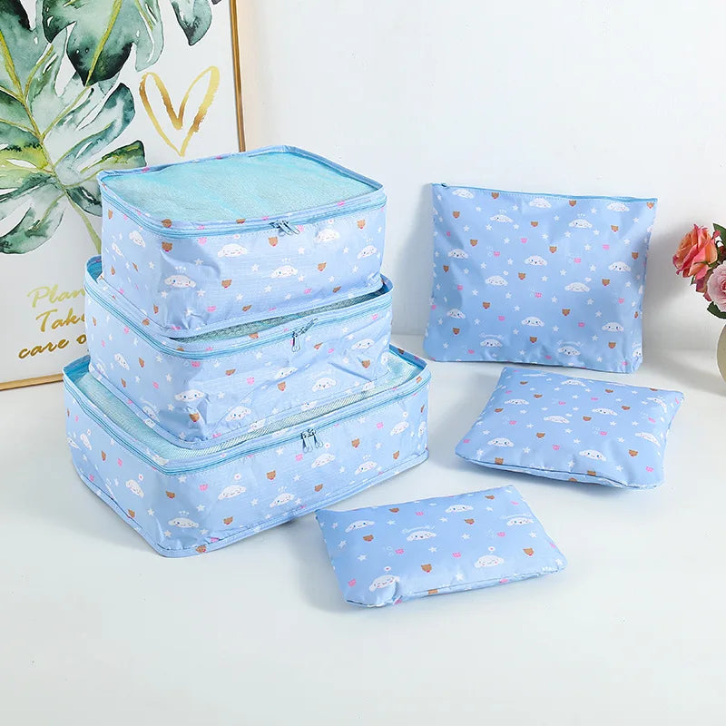 Cinnamoroll Blue 6pcs Storage Bags