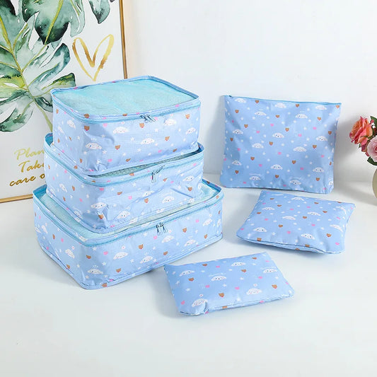 Cinnamoroll Blue 6pcs Storage Bags