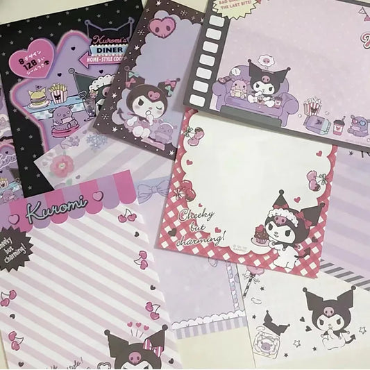 Kuromi Notepad Set - Stickers Included