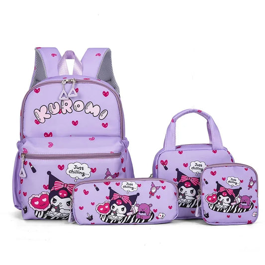 Kuromi Heart 4pcs Bag Set