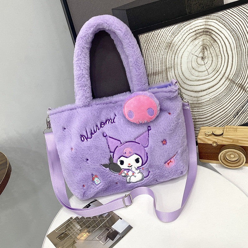 Kuromi Plush Tote Bag