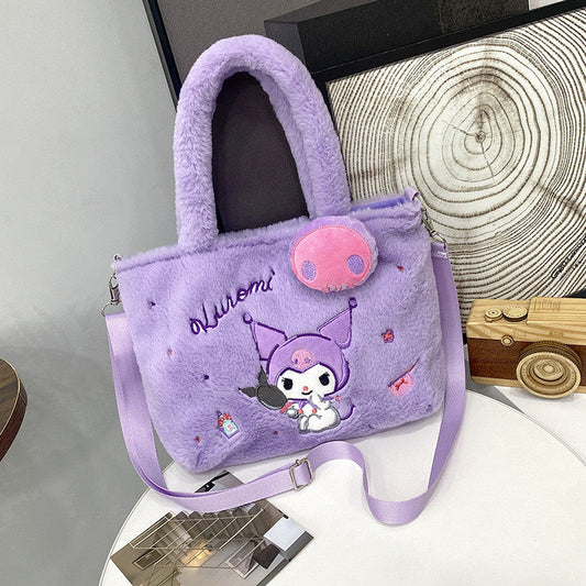 Kuromi Plush Tote Bag